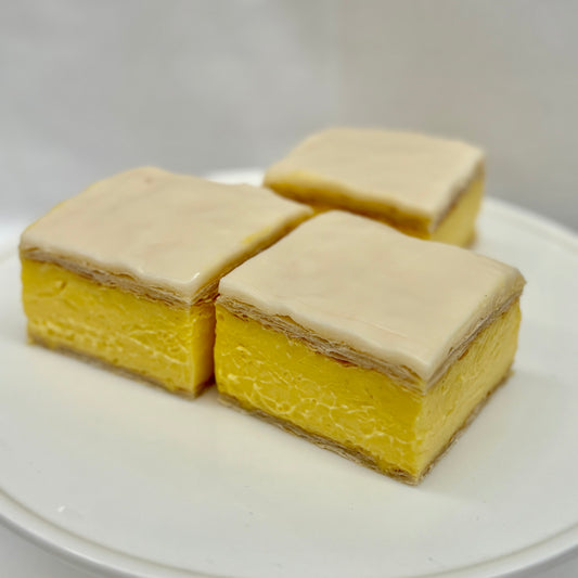 Gluten Free Vanilla Custard Square Slab