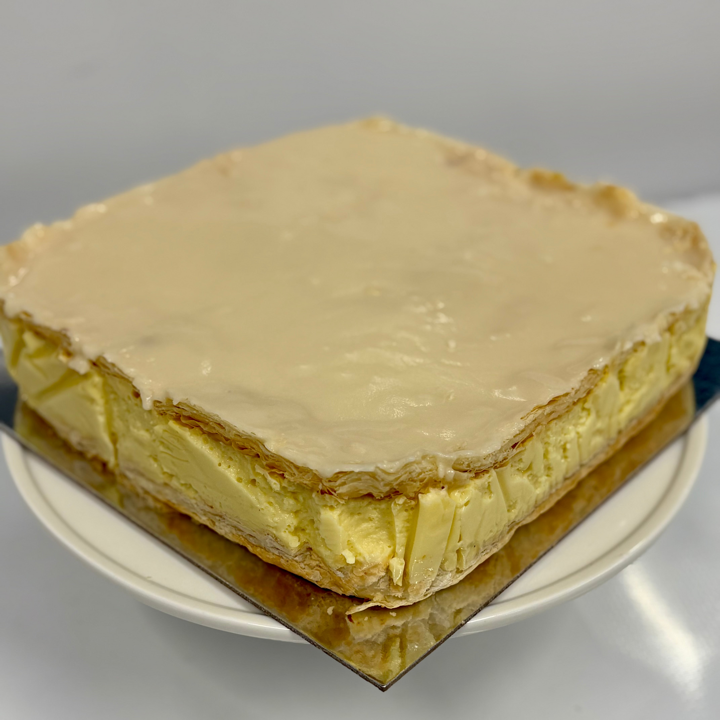 Gluten Free Vanilla Custard Square Slab