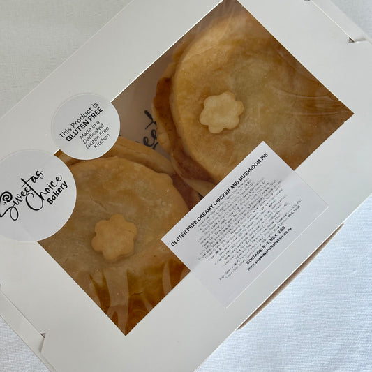 GLUTEN FREE Frozen Creamy Chicken and Mushroom Pie Two Pack