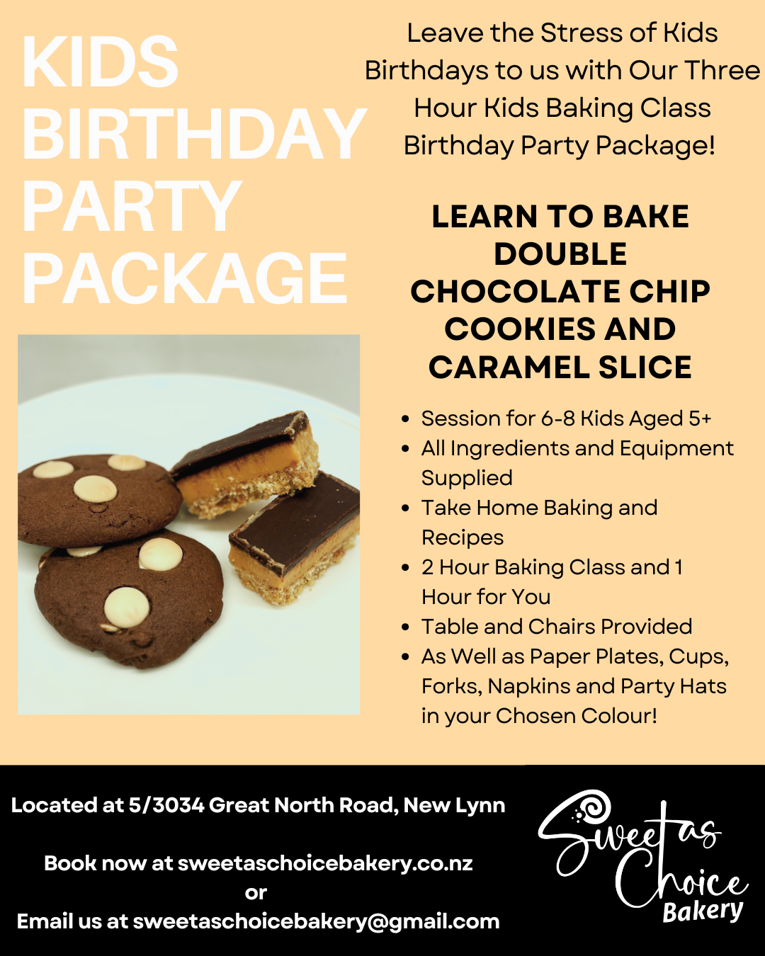Kids Baking Class Birthday Party Package (Aged 5+)