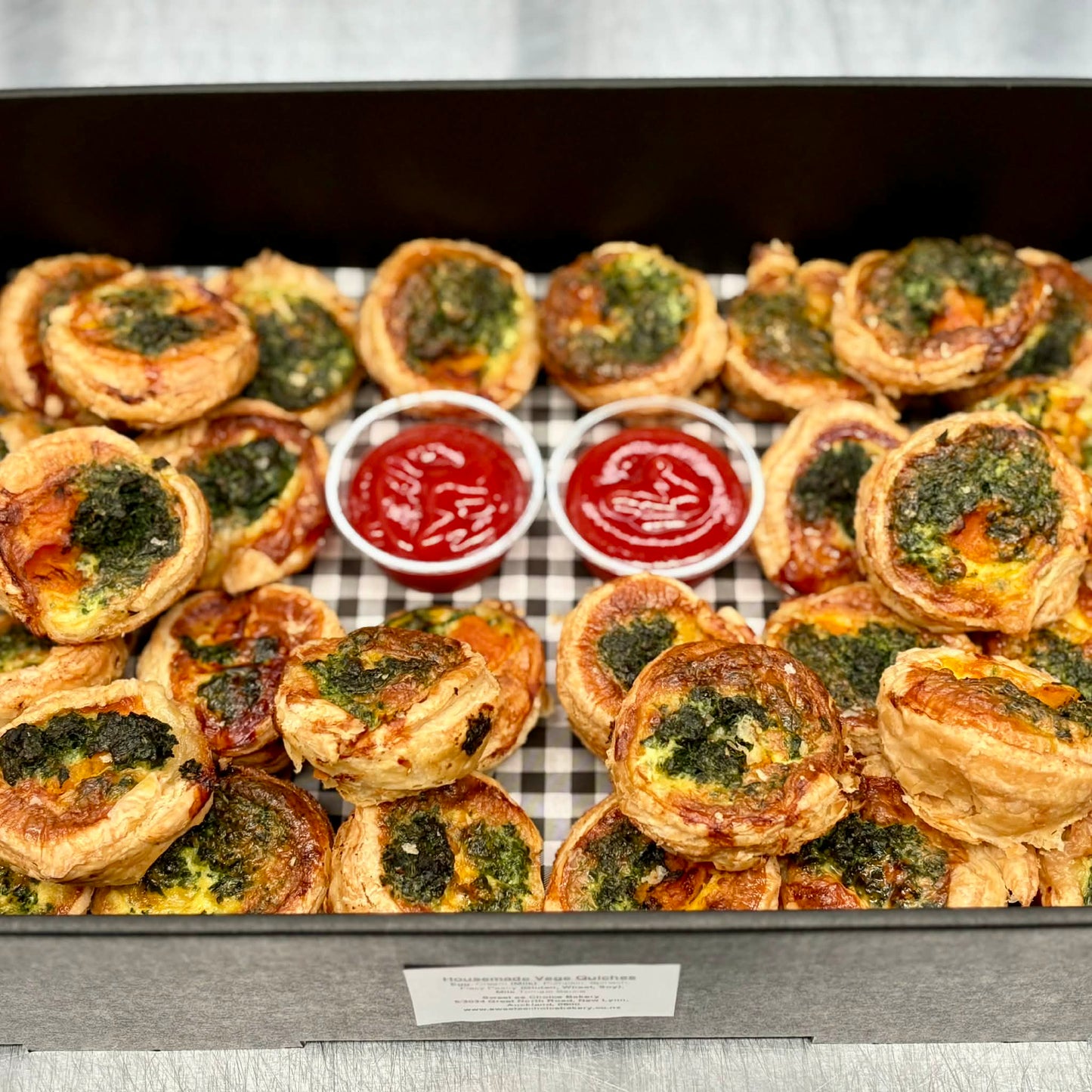 House Made Vegetable Quiches Platter