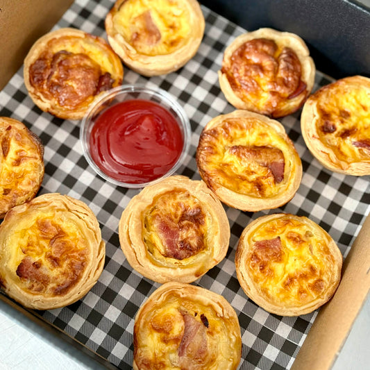 Gluten Free House Made Bacon and Egg Savouries Platter