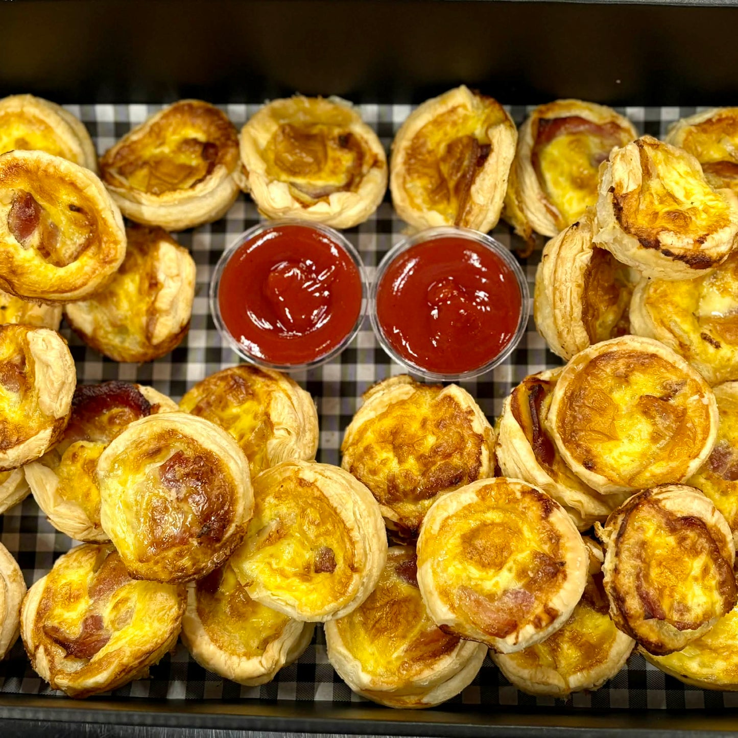 House Made Bacon and Egg Savouries Platter