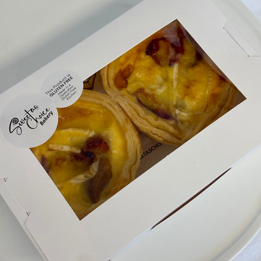 GLUTEN FREE Frozen Kumara, Cranberry and Brie Quiche Two Pack
