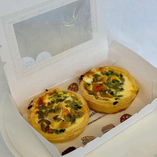 GLUTEN FREE Frozen Pumpkin, Spinach and Feta Quiche Two Pack