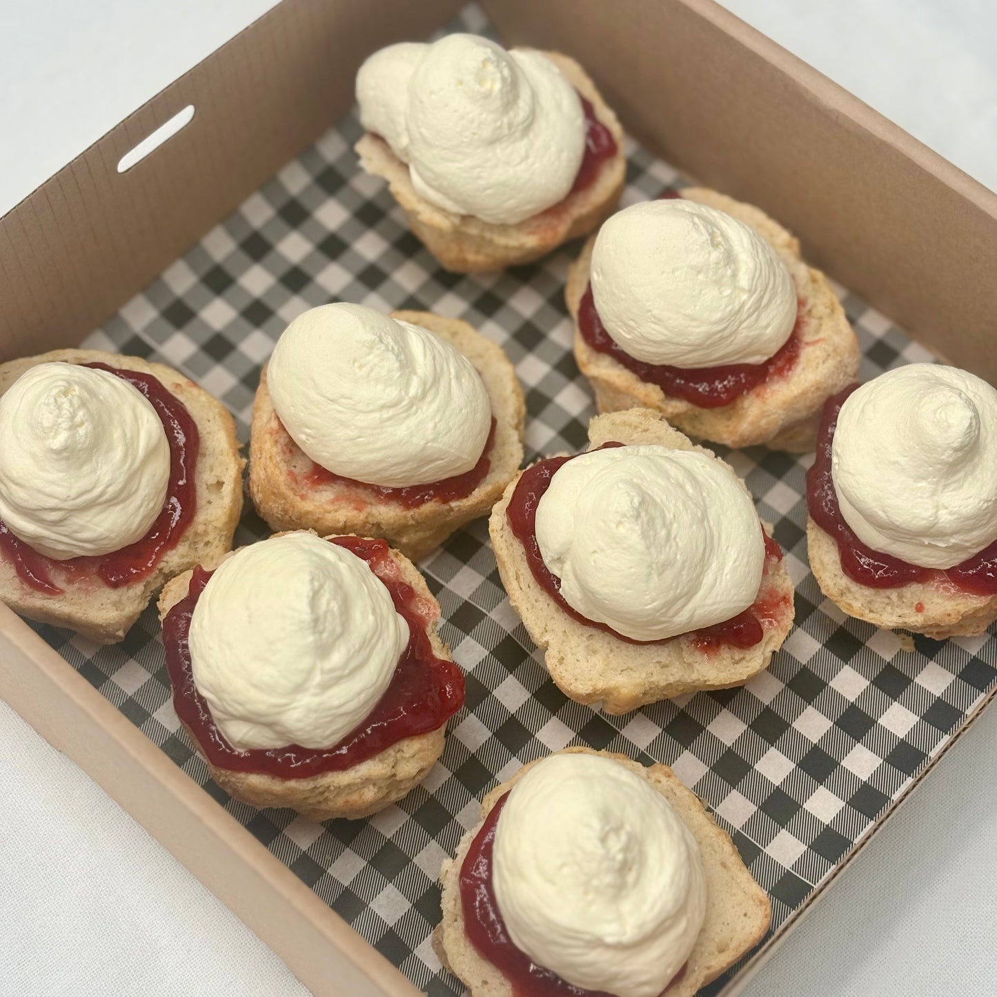 GLUTEN FREE House Made Plain Scones Platter with House Made Jam and Cream