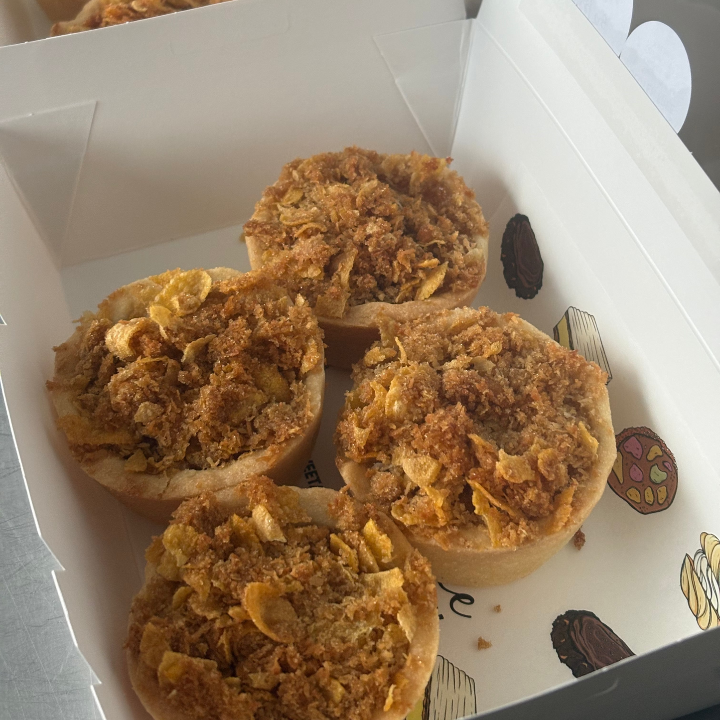 GLUTEN FREE Frozen Apple and Rhubarb Crumble Small Four Pack