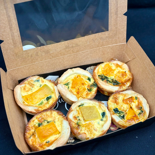 Frozen Pumpkin and Spinach Mini Quiche Six Pack