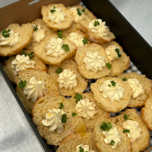 House Made Cheese Scones with Whipped Butter Platter
