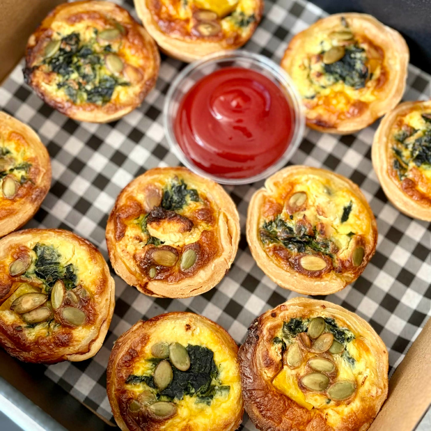 Gluten Free House Made Vegetable Quiche Platter